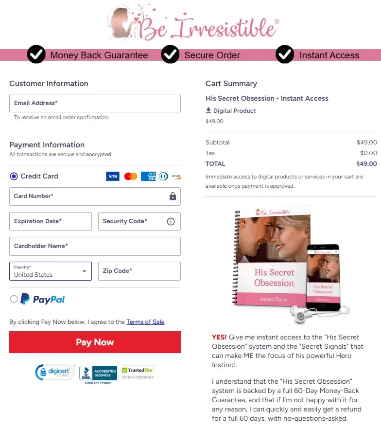 His Secret Obsession Order